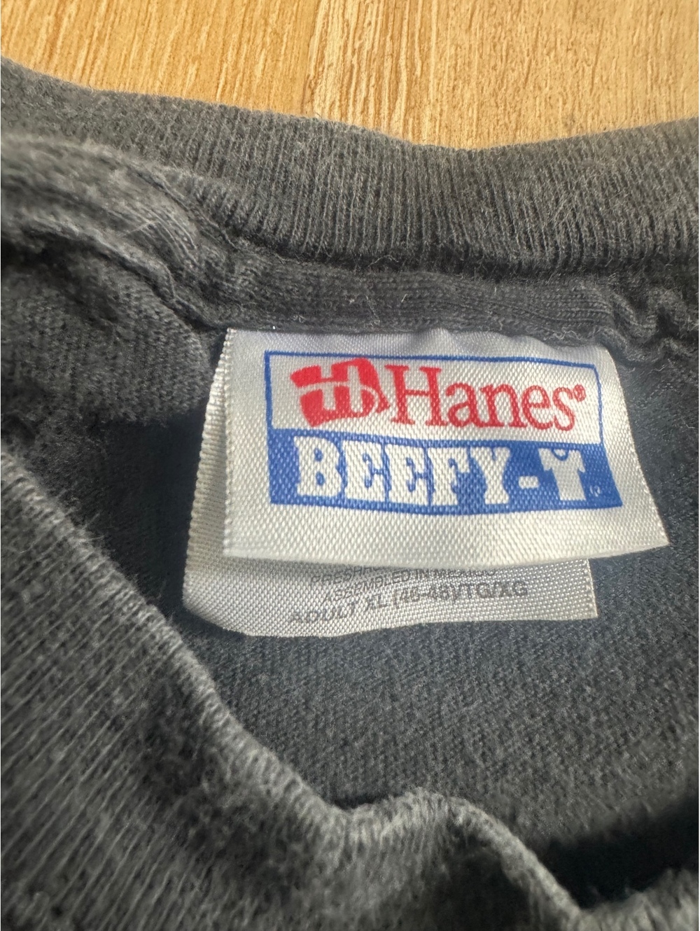 Yakudoshi Hanes Beefy-T Vintage Black Pocket T-Shirt XL - Picture 4 of 9